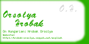 orsolya hrobak business card